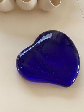 Tiffany Crystal Heart Paperweight